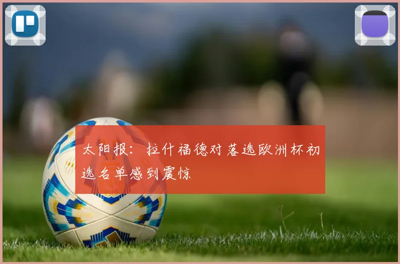 太阳报：拉什福德对落选欧洲杯初选名单感到震惊